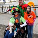 The Plake family wasn&rsquo;t clowning around about fighting MS, but they kept their sense of humor. Jennifer (left), who was diagnosed with MS five years ago, brought along her husband John, daughter Jennifer and Indy the dog. (Terryl Asla/Kitsap News Group)