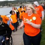 The 1.5-mile MS Walk: Poulsbo started at Muriel Iverson Williams Waterfront Park in downtown Poulsbo. MS Walk officials estimated there were some 300 walkers.(Terryl Asla/Kitsap News Group)