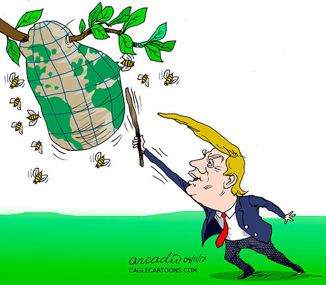 Trump’s 12th week in office | In cartoons