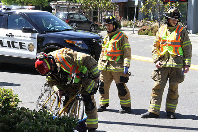 Bicyclist hurt in crash with van on High School Road