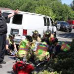 Bicyclist hurt in crash with van on High School Road