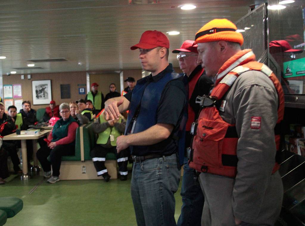 A slide to safety: WSF conducts emergency evacuation drills at Winslow terminal | Gallery