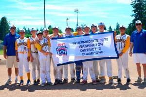 Photo courtesy of Brian Hadley | The Bainbridge Island Little League Intermediate Baseball team won their second consecutive District 2 Championship with a 9-1 victory over North Kitsap.                                 Photo courtesy of Brian Hadley | The Bainbridge Island Little League Intermediate Baseball team won their second consecutive District 2 Championship with a 9-1 victory over North Kitsap.                                 Photo courtesy of Brian Hadley | The Bainbridge Island Little League Intermediate Baseball team won their second consecutive District 2 Championship with a 9-1 victory over North Kitsap.                                 Photo courtesy of Brian Hadley | The Bainbridge Island Little League Intermediate Baseball team won their second consecutive District 2 Championship with a 9-1 victory over North Kitsap.