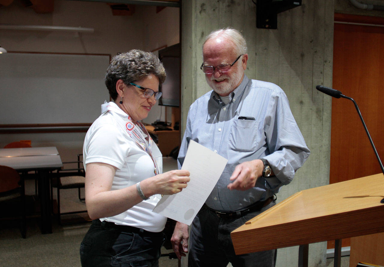 Olympic champ honored by Bainbridge