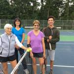 Photo courtesy of Julie Riely | Ann Frothingham, Yolando Cole, Kathy Henrickson and BCTA Coordinator, John Tappen, gather at the net during a break in Social Doubles recently.                                 Photo courtesy of Julie Riely | Ann Frothingham, Yolando Cole, Kathy Henrickson and BCTA Coordinator, John Tappen, gather at the net during a break in Social Doubles recently.                                 Photo courtesy of Julie Riely | Ann Frothingham, Yolando Cole, Kathy Henrickson and BCTA Coordinator, John Tappen, gather at the net during a break in Social Doubles recently.                                 Photo courtesy of Julie Riely | Ann Frothingham, Yolando Cole, Kathy Henrickson and BCTA Coordinator, John Tappen, gather at the net during a break in Social Doubles recently.