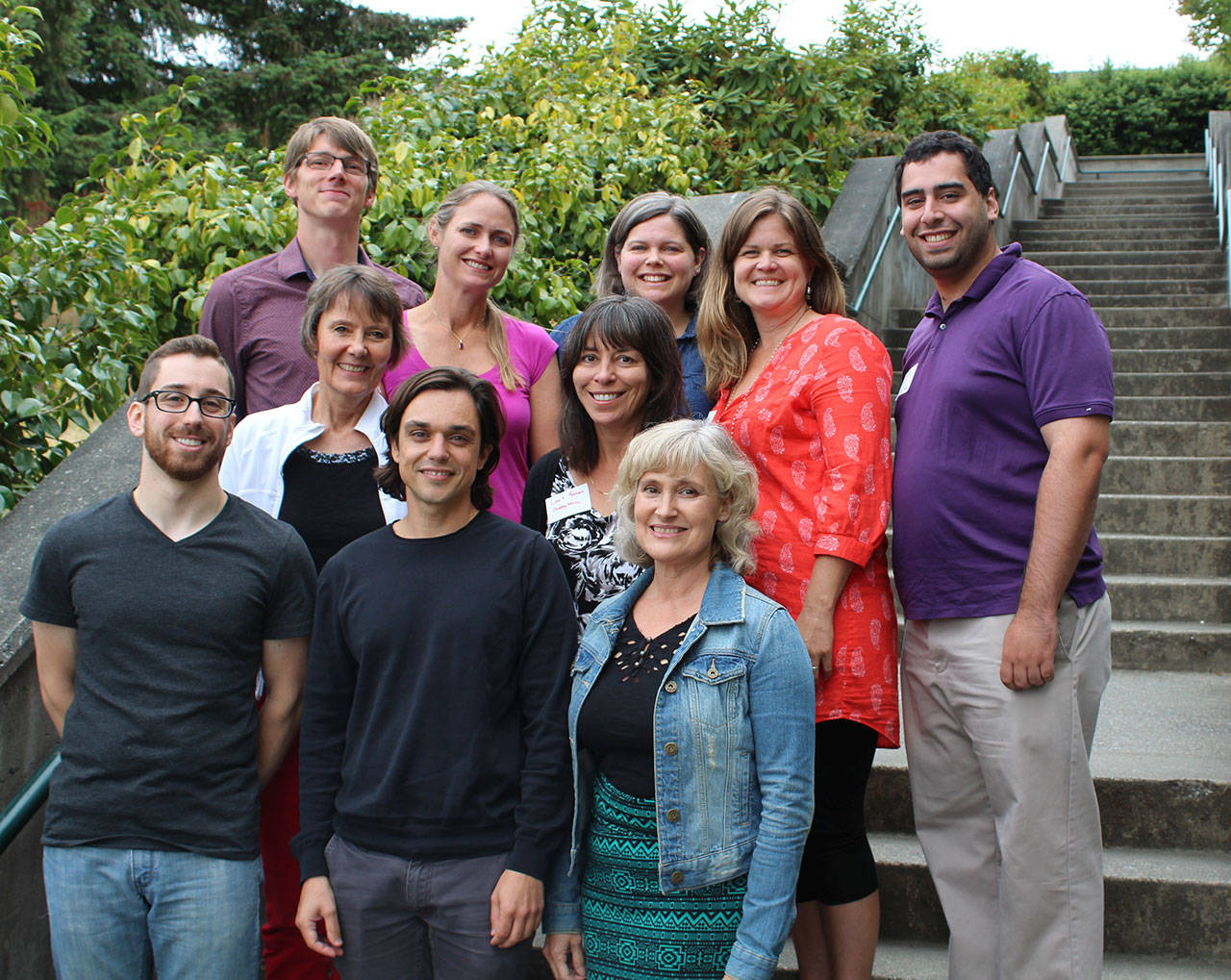 Photo courtesy of Bainbridge Island School District.                                Top: Kyle Meidell, Kathleen Hess, Michele Muffoletto, Meloni Courtway and Michael Shine. Middle: Elaine Hanson and Leah Ramos. Bottom: Nathaniel Goldberg, Juan Jose Pedro and Carissa Tormanen.