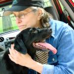 Nellie Thomas spends time with her dog Zoie. Contributed photo.