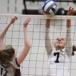Cougars scratch out a win in girls volleyball