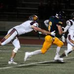 Luciano Marano | Bainbridge Island Review - The Bainbridge High School varsity football team&rsquo;s winning streak was stopped short Friday in a scrappy 35-28 loss to the visiting Lakeside Lions.