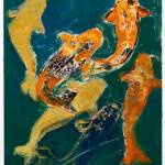 &ldquo;Koi Pond No. 1 (monotype and collage) by Nancy Reithaar. (Image courtesy of Art & Soul)