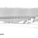 Drivers view of the proposed bridge from northbound Highway 305. (Drawing courtesy of the city of Bainbridge Island)