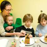 Kids have fun with gingerbread house workshops