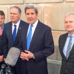 Former U.S. Secretary of State John Kerry visited Olympia Tuesday in support of Gov. Inslees carbon tax proposal. (Josh Kelety | WNPA Olympia News Bureau)
