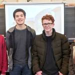 Bainbridge Highs musician winners at the district competition gather for a photo. Pictured from left are Nicolas Lofgren, Matthew McCann, Henry Brown and Sarah Jung. Megan Rideout-Redeker is not pictured. (Photo courtesy of Chris Thomas)
