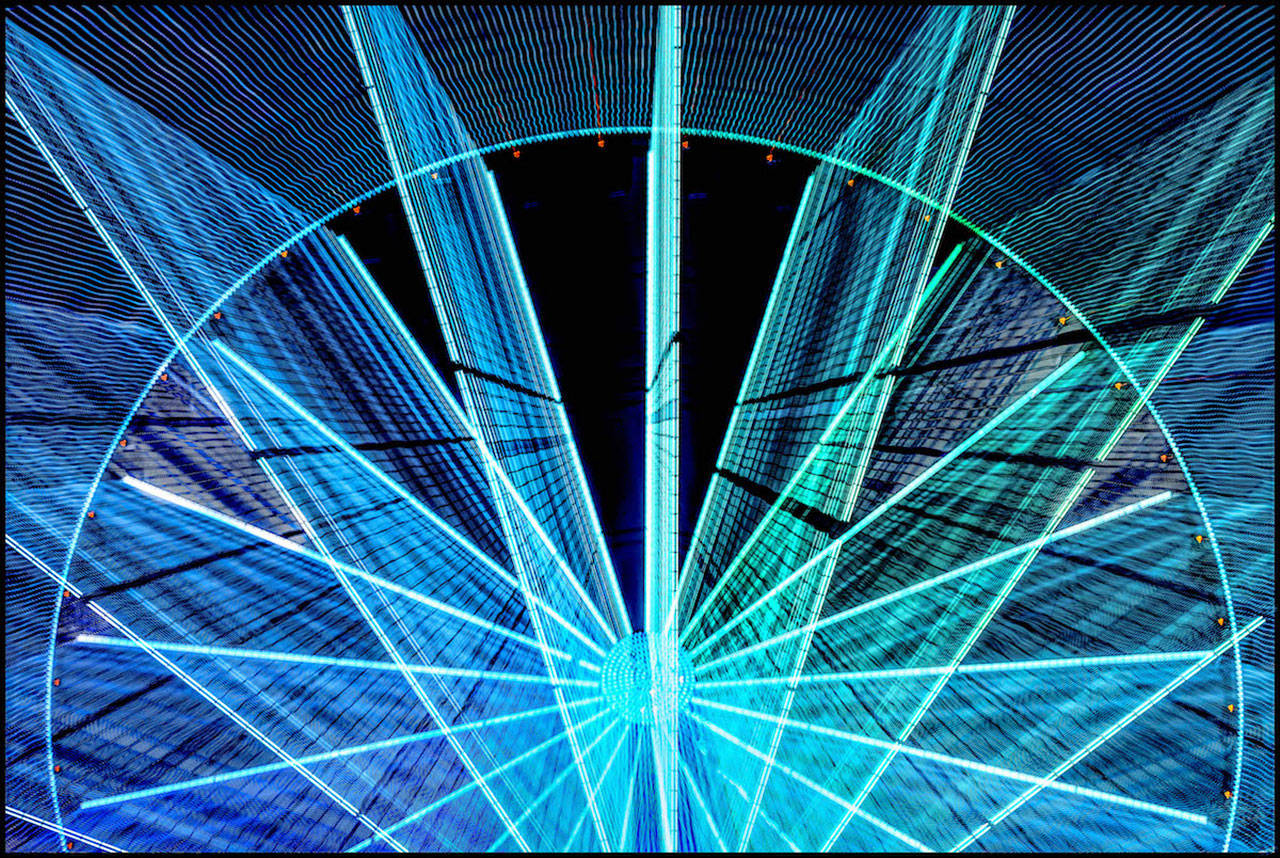 Robert Wagoner photo | The Seattle Great Wheel as photographed by Bainbridge Island Photo Club members Robert Wagoner, an example of the kind of abstract photography the group will be discussing at a special abstract photography appreciation event, Once In A While Give Photorealism A Rest, at 7 p.m. Wednesday, April 11 at the Bainbridge Island Senior Center.