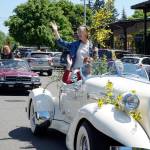 Luciano Marano | Bainbridge Island Review - Following the traditional tiddlywinks match outside Town & Country Market, longtime islander Laurie Gallagher Maltman was crowned as the 2018 Scotch broom queen Tuesday, May 15.