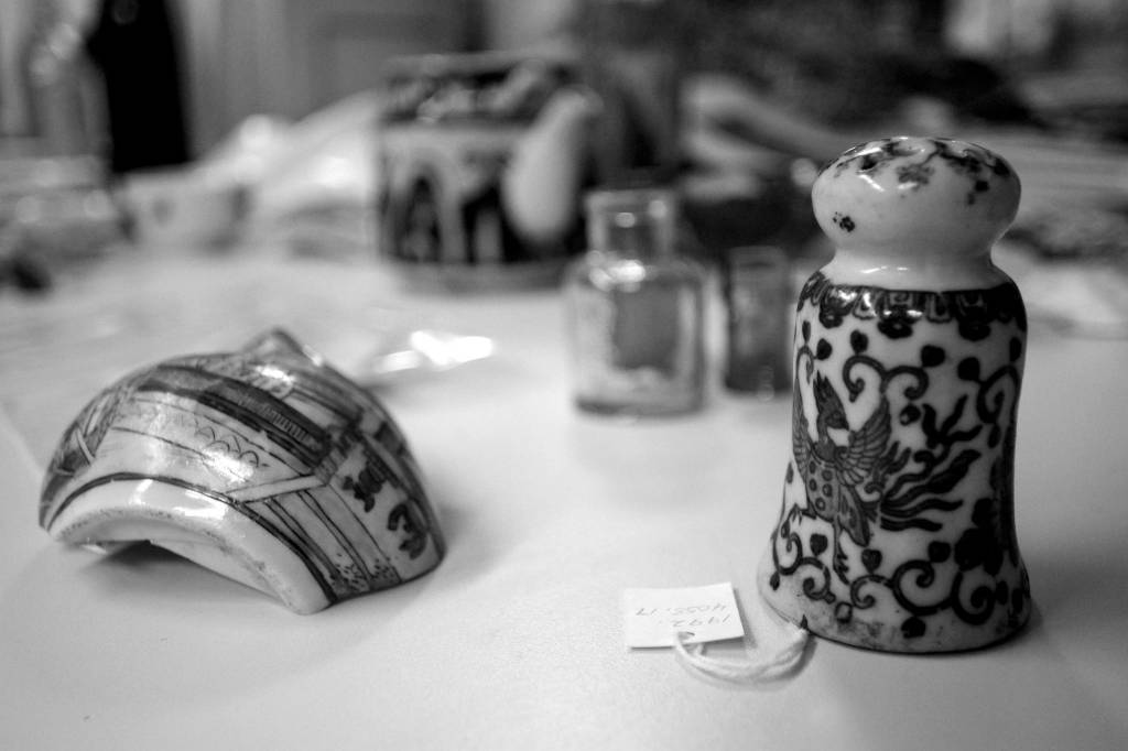 Luciano Marano | Bainbridge Island Review - Additional relics found at the Yama site, to be displayed at the Bainbridge Island Historical Museum.