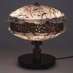 Photo courtesy of Diane Bonciolini | A lamp, a collaboration between Mesolini Glass Studio and Jerry Davis, to be displayed at Mesolini Glass at the Bainbridge Working Studios Tour.