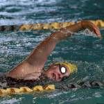 Julia Nordgren practices Tuesday with her fellow Spartan swimmers at the Bainbridge Aquatic Center. (Brian Kelly | Bainbridge Island Review)
