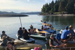 Let’s meet in the middle: Floating fun at Fletcher Bay