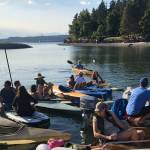 Let’s meet in the middle: Floating fun at Fletcher Bay