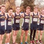 Photo courtesy of Paul Benton | Members of the Bainbridge High School boys cross country team Sawyer Blair, Elliott Windrope, Sean Westerhout, Carter Hall, Carlo Ruggiero, Sebastian Belkin, Nathan McVay and Sean Lindsey pose for a photo at the recent District meet.
