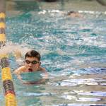 Peter Bang-Knudsen swims laps during a practice session at the Bainbridge Aquatic Center. (Brian Kelly | Bainbridge Island Review)