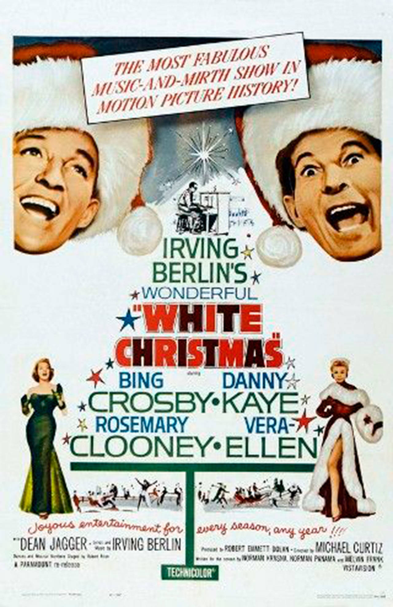 Image courtesy of Paramount Pictures | The 1954 holiday-themed romantic musical White Christmas will return to the big screen at 7 p.m. Wednesday, Dec. 12 at Bainbridge Cinemas.