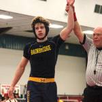 Mark Krulish | Kitsap News Group - Ben Dunscombe scores a win at the recent Hammerhead Invitational wrestling tournament.