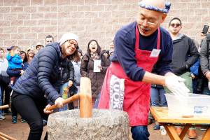 Timeless tradition, brand-new scene: Bainbridge mochi tsuki event marks 30th year at fresh venue