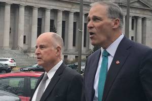 Former California Governor visits Olympia to push renewable energy