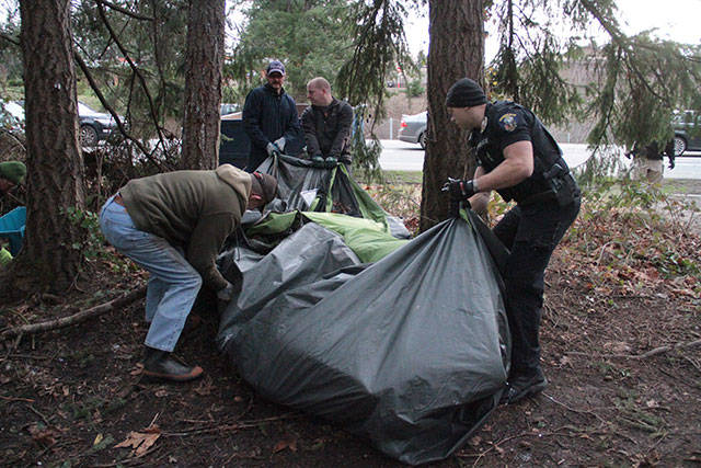 Going, going, gone: Bainbridge police clean up remains of homeless camp | Photo gallery