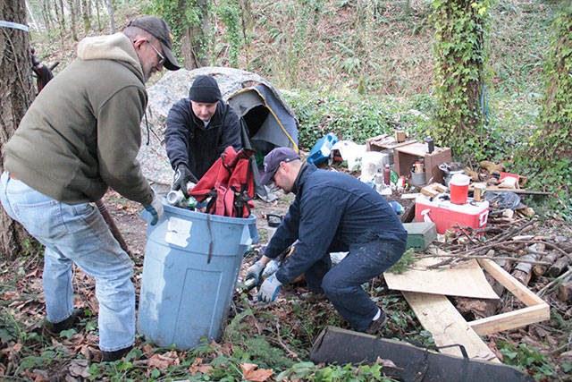 Going, going, gone: Bainbridge police clean up remains of homeless camp | Photo gallery