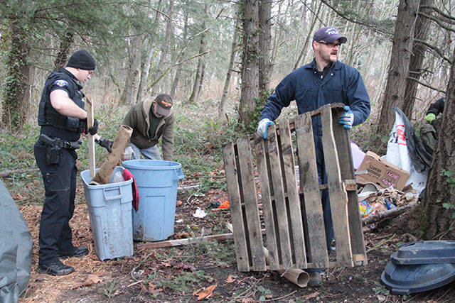 Going, going, gone: Bainbridge police clean up remains of homeless camp | Photo gallery