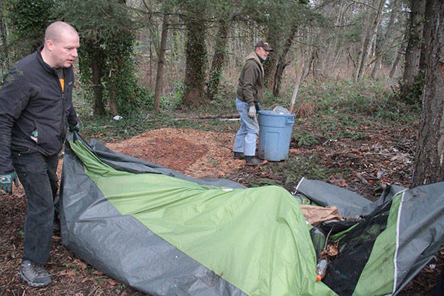 Going, going, gone: Bainbridge police clean up remains of homeless camp | Photo gallery