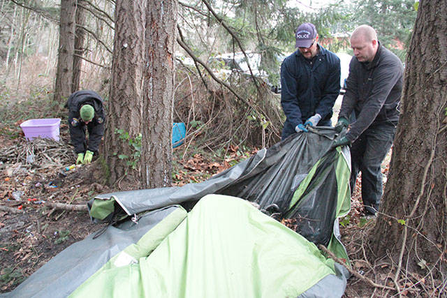 Going, going, gone: Bainbridge police clean up remains of homeless camp | Photo gallery