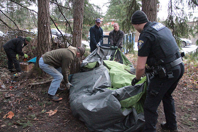 Going, going, gone: Bainbridge police clean up remains of homeless camp | Photo gallery