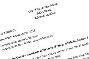 Bainbridge city council upholds ethics complaint against Councilman Peltier