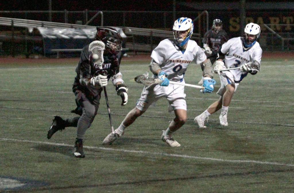 Bainbridge boys end over Oregon guests in LAX victory | Photo gallery