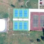 Proposed location of new pickleball courts at Battle Point Park. (Image courtesy of the Bainbridge Island Metropolitan Park & Recreation District)