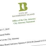 Bainbridge city attorney finds flaws in two recent Ethics Board opinions