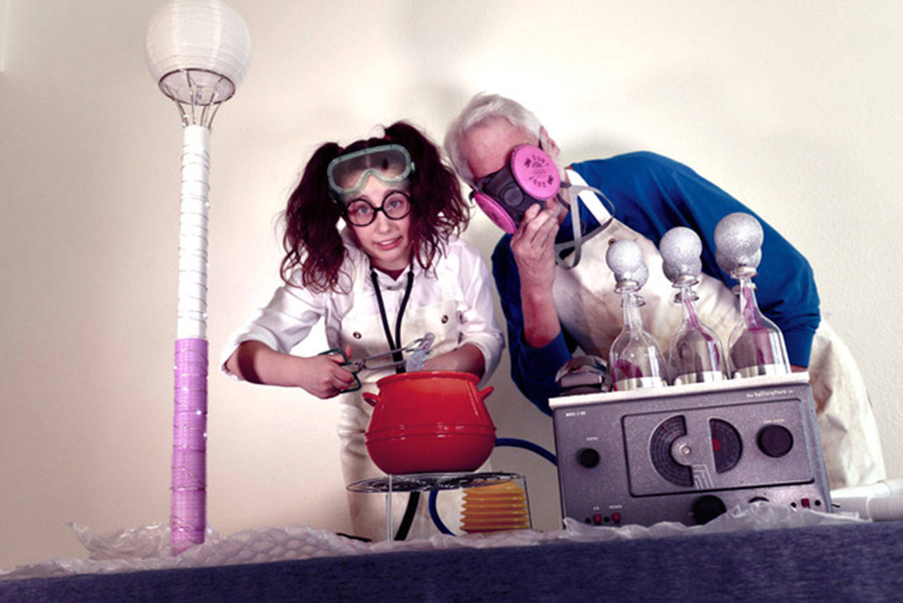 Image courtesy of Jennifer Hodges | The Scientists, just two of the many characters under threat in the upcoming Lesser Known Players production of 27 Short Plays About Being Murdered in a Hotel by ABBA: a Play.