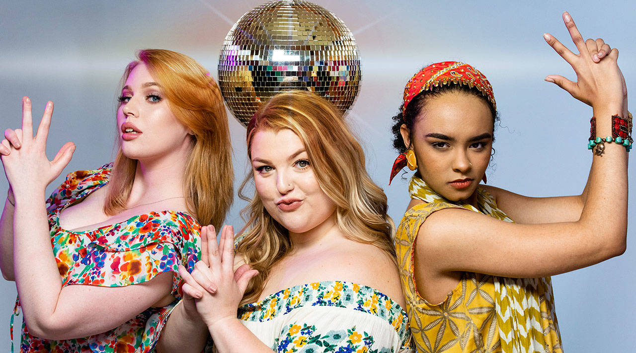 Bainbridge Performing Arts photo | Tori Konig, Hannah Knap-Jenkins and Ania Briggs star in the Bainbridge Performing Arts production of Mamma Mia!