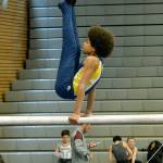Jayden Wood-Johnson won a gold medal on parallel bars for the Bainbridge Island Gymnastics Club. (Susan Wood-Johnson photo)