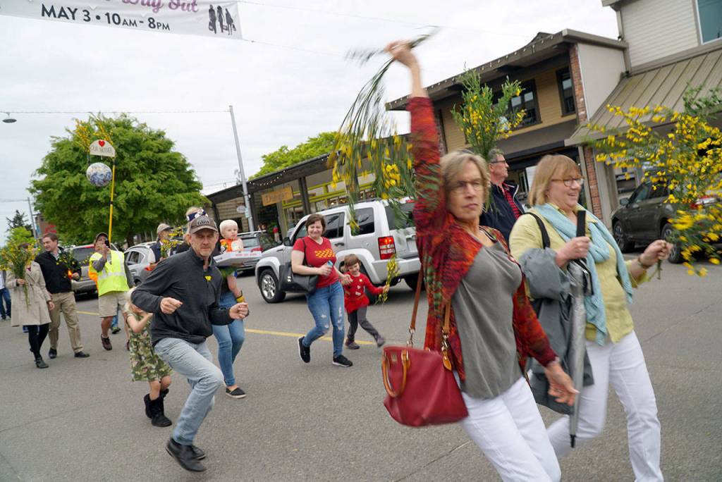 Quirky, secretive Scotch broom parade returns to Winslow | Photo gallery