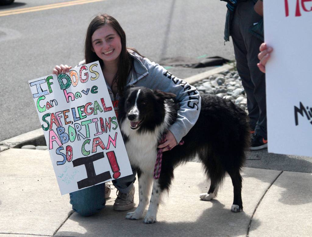 Pro-choice rally takes to Winslow waypoint protesting radical abortion laws | Photo gallery