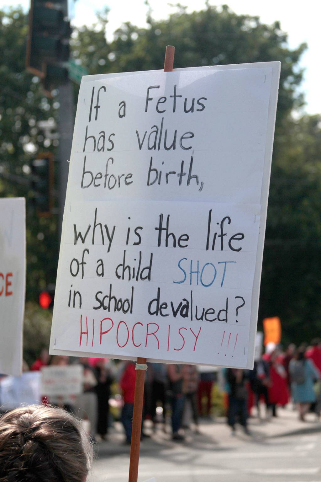 Pro-choice rally takes to Winslow waypoint protesting radical abortion laws | Photo gallery