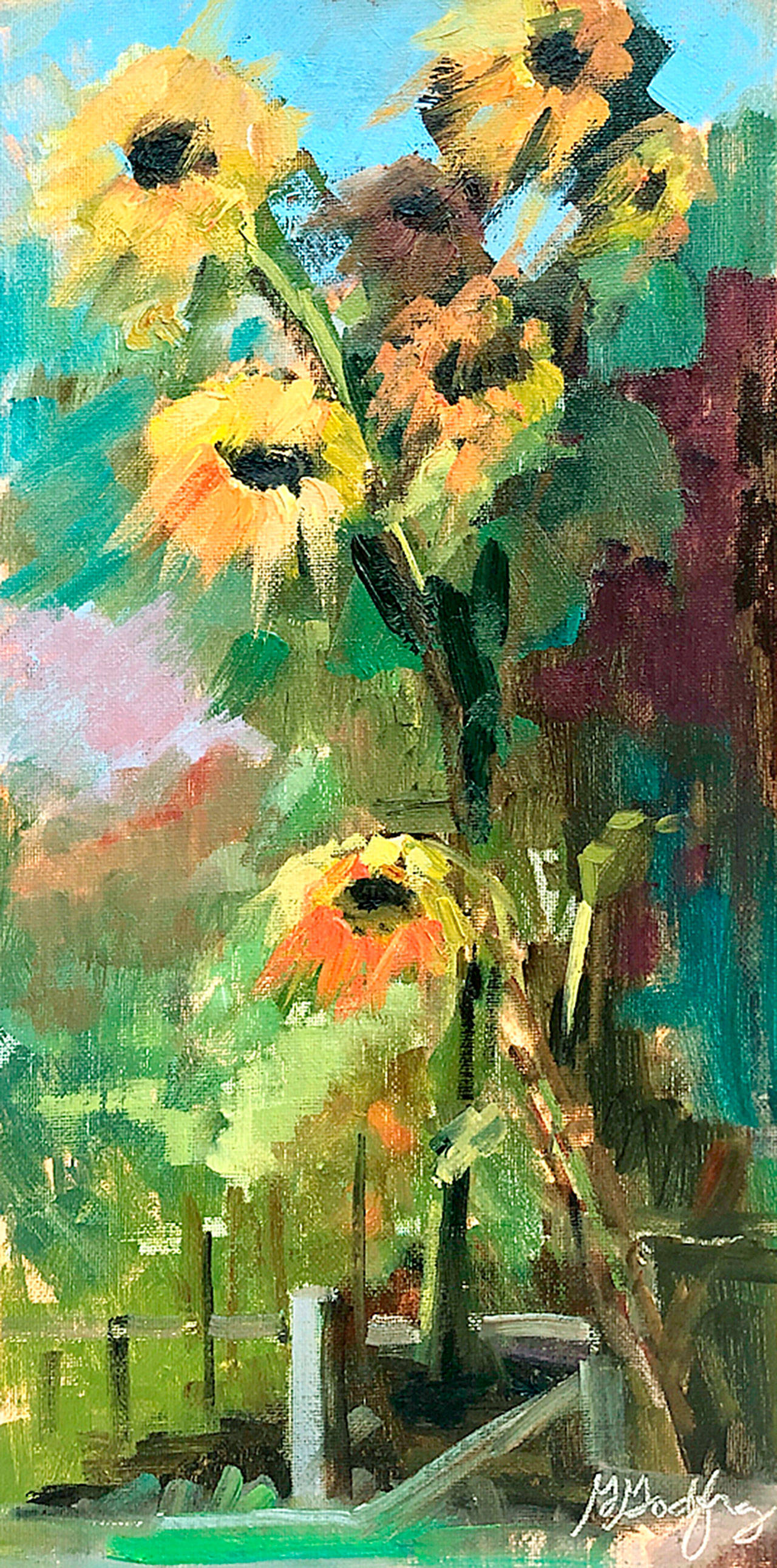 The Bainbridge Public Library will present the artwork of Gigi Godfrey in June. (Image courtesy of the Bainbridge Public Library)