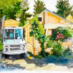 Image courtesy of Amy DApice | The Van, by Amy DApice, on display at Bainbridge Arts & Crafts as part the artists Vanishing Bainbridge show.