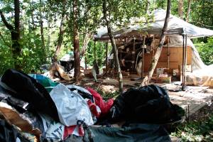 Bainbridge police remove homeless camp near Highway 305, relocate final residents